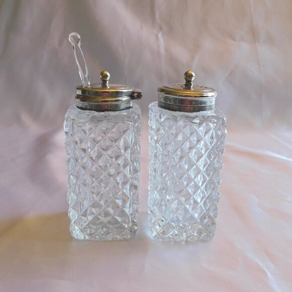 Five Piece Condiment Set with Silver Rack # 21579 - Picture 4 of 9